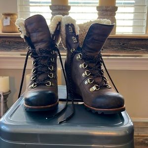 Sorel | Conquest Wedge Shearling Boot Brown